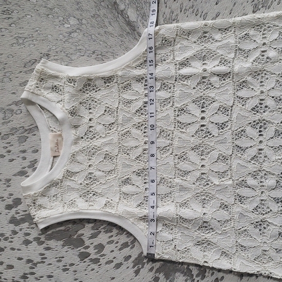 Anthropologie Deletta Bria Scalloped Lace Tank SzS - Picture 6 of 10